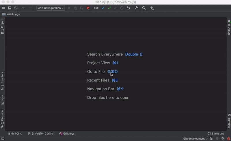 Debug configuration