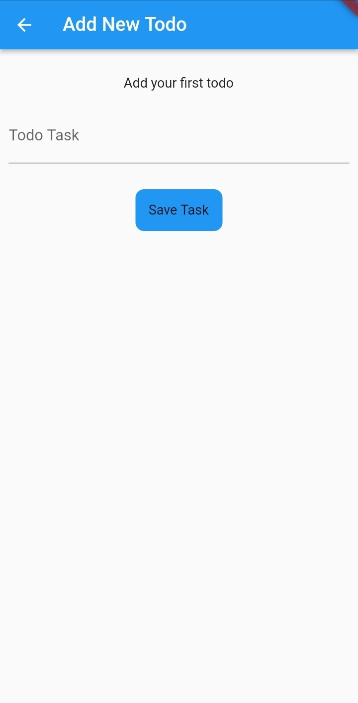 Add a ToDo screen