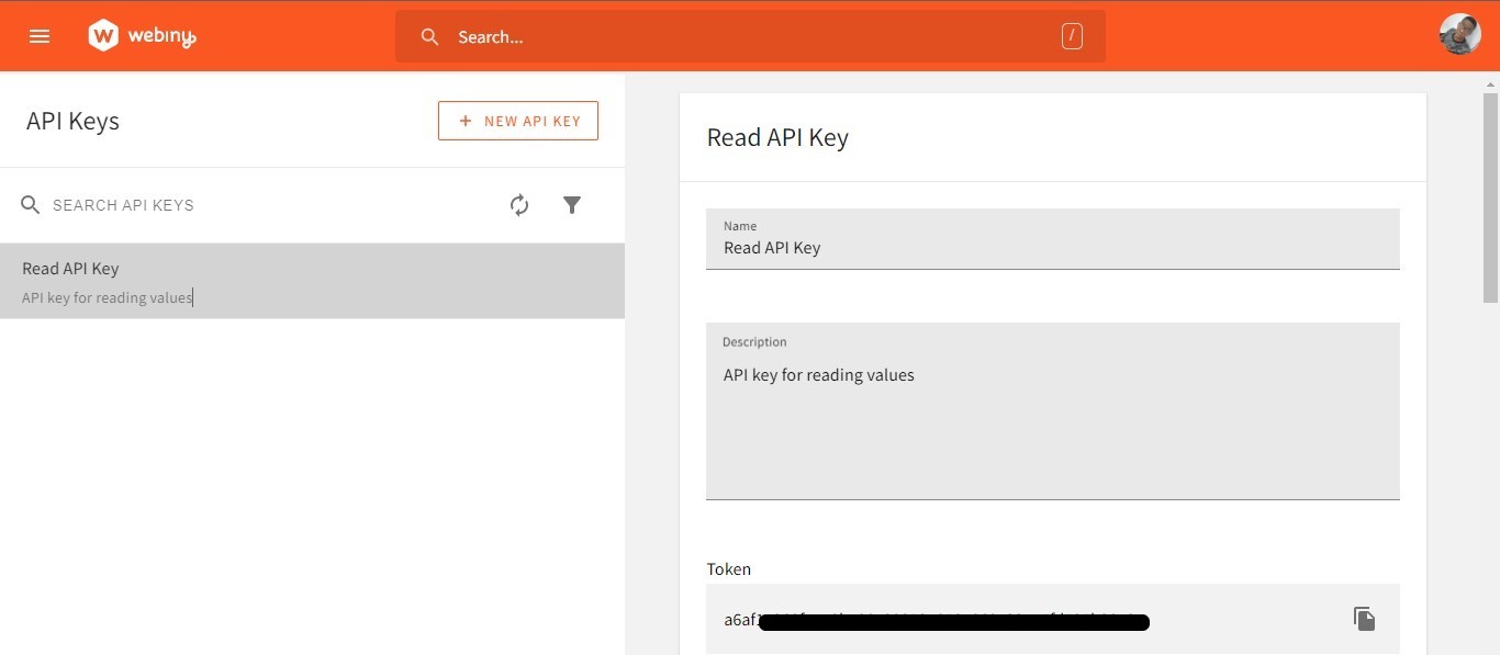 Read API key