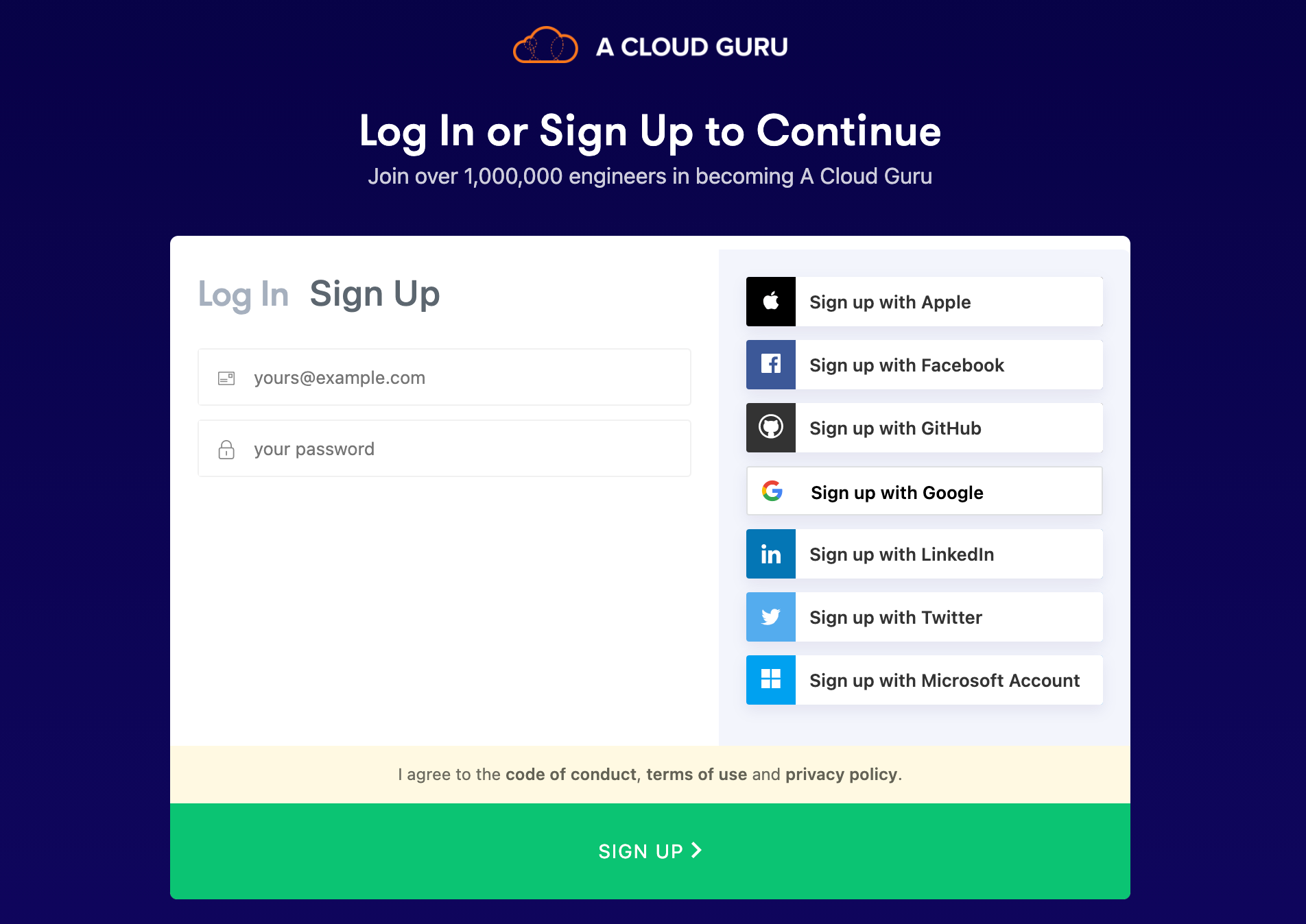 acloudguru login
