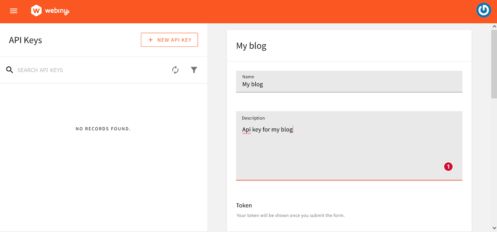 Blog API Key