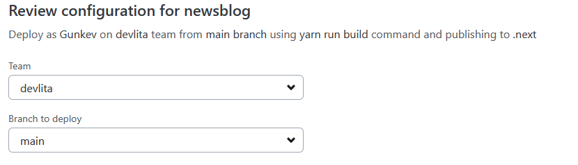 Cconfigure Deploy