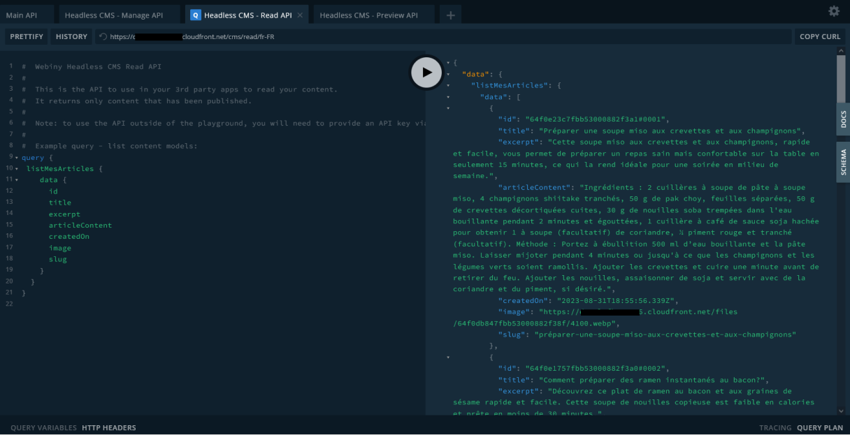 API Playground FR